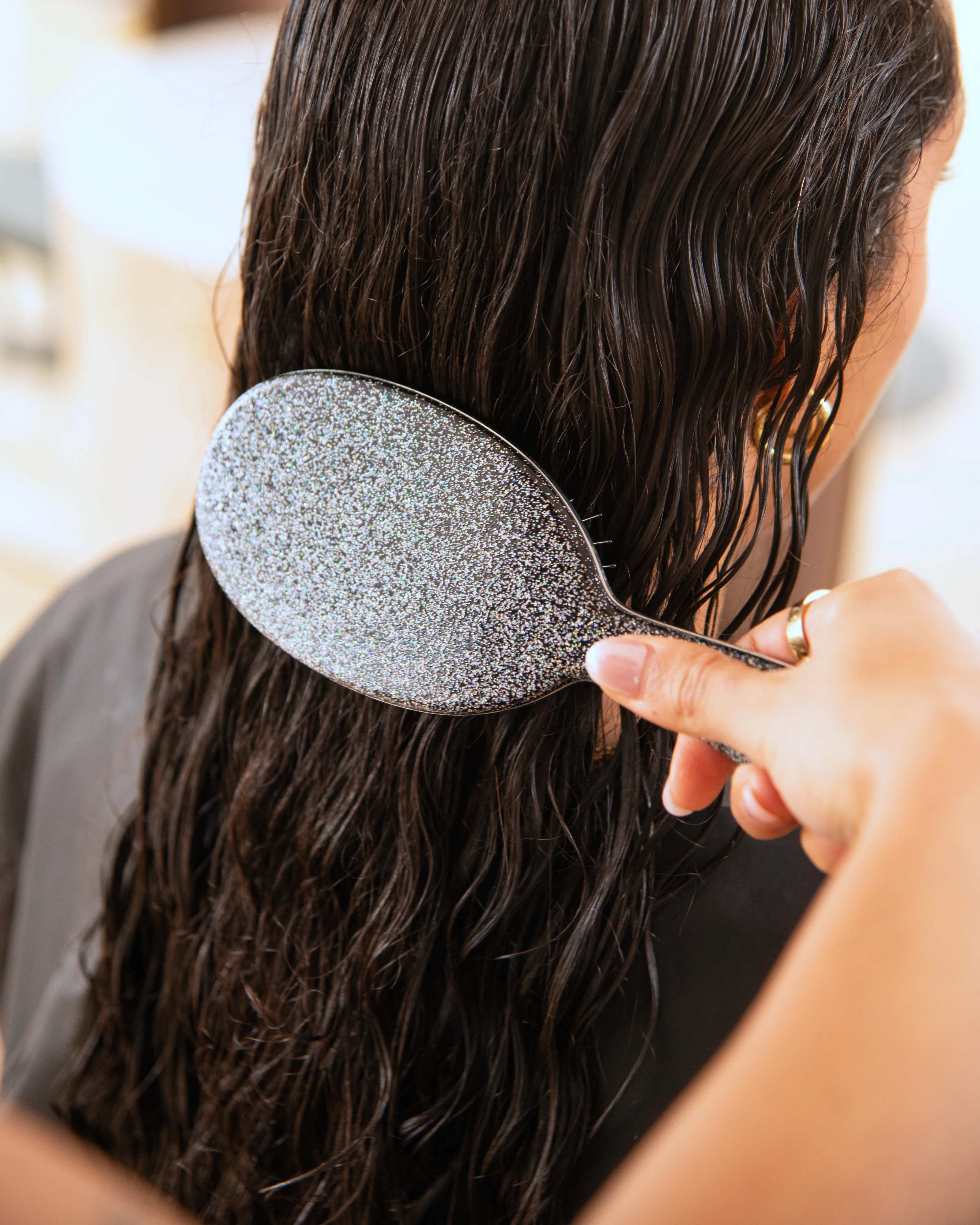 Black Glitter - Detangle Brush - Image 3