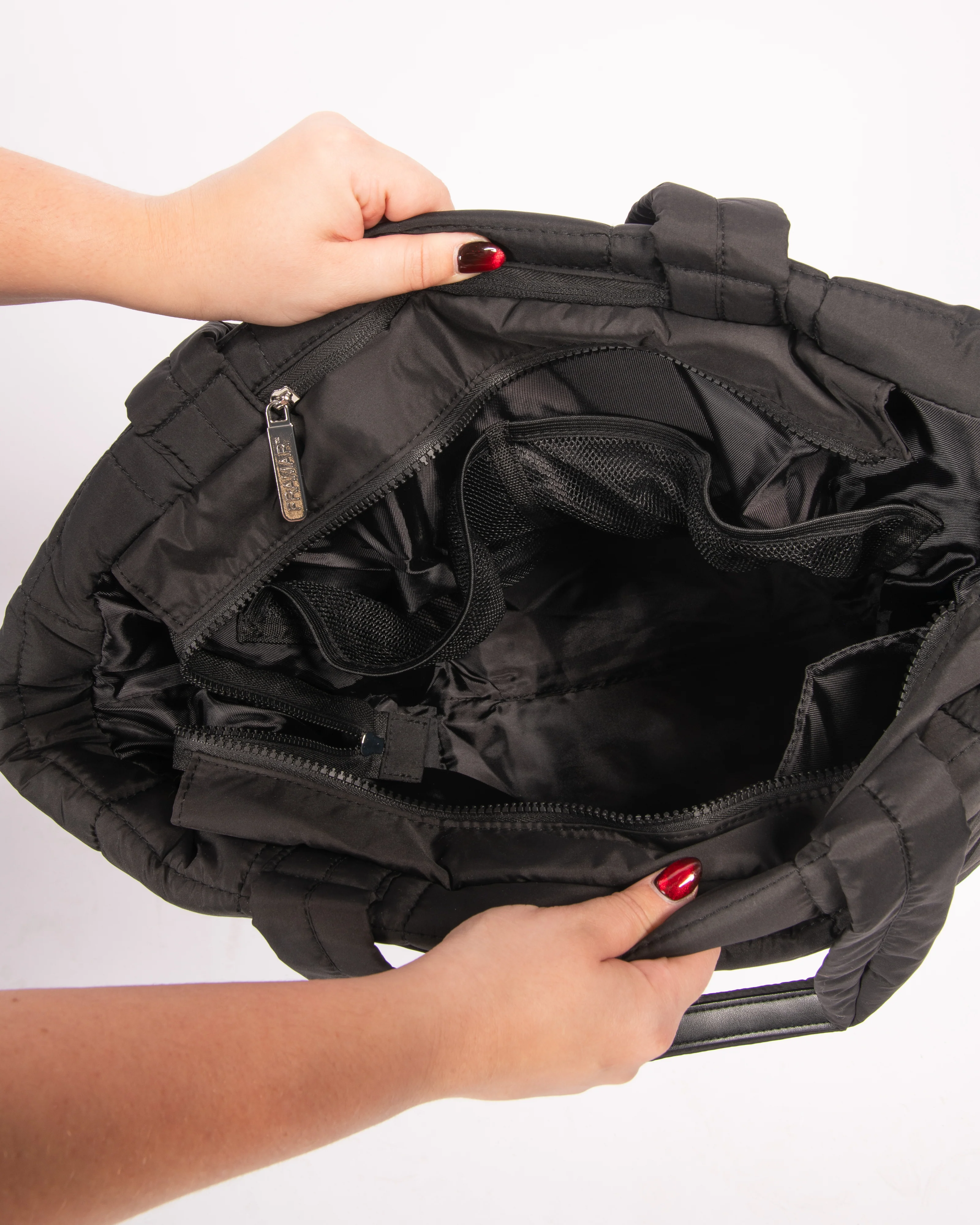 Puffer Tote - Black - Image 5