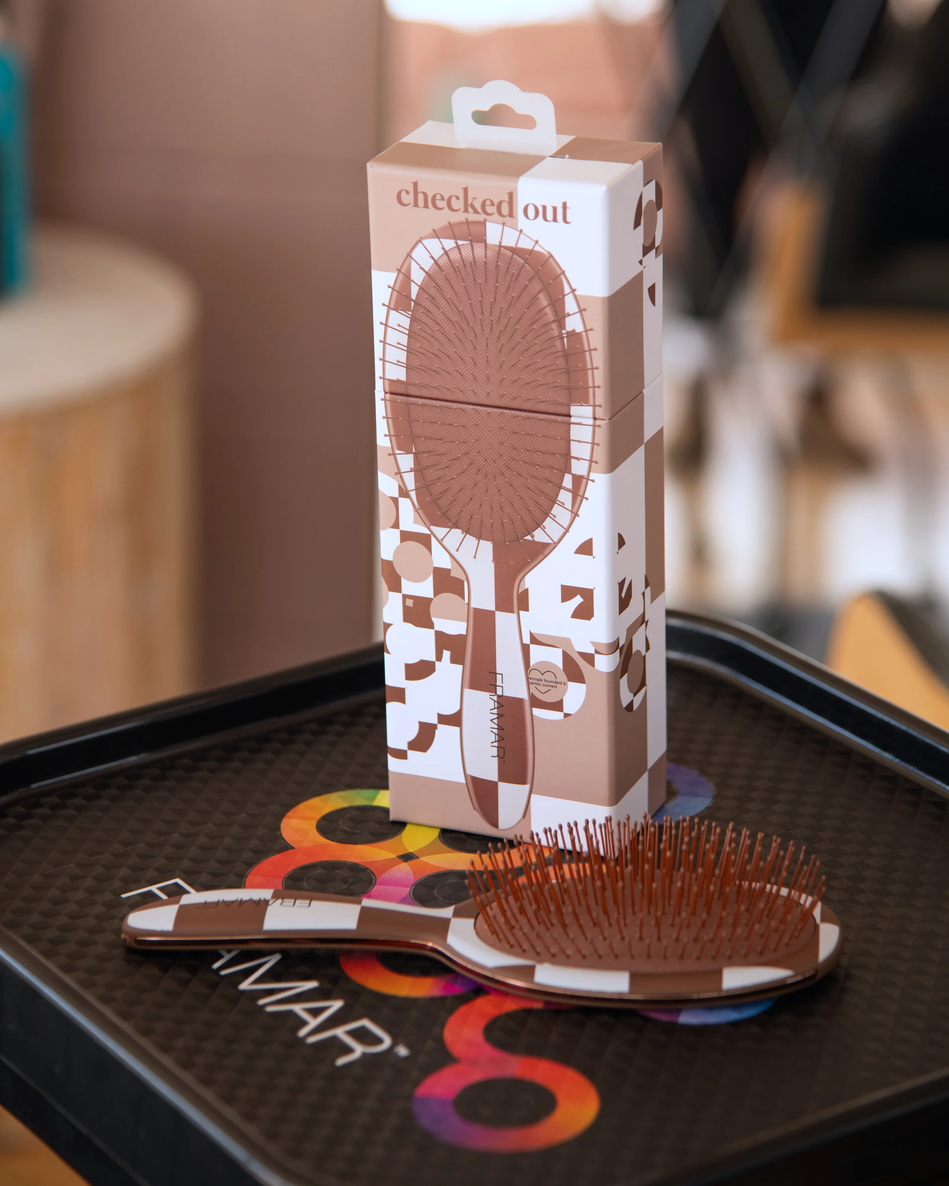 Checked Out Chocolate - Detangle Brush - Image 5