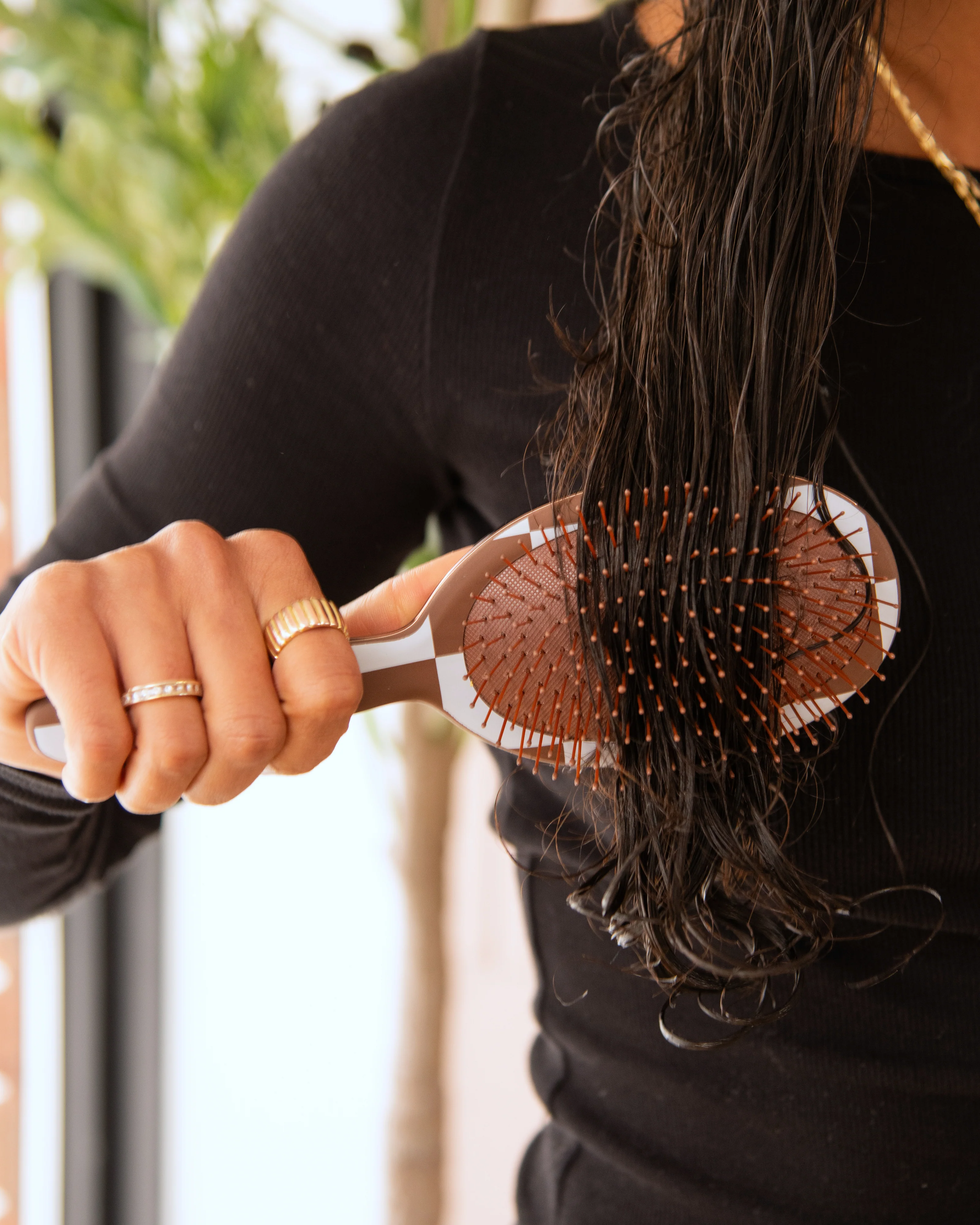 Checked Out Chocolate - Detangle Brush - Image 6