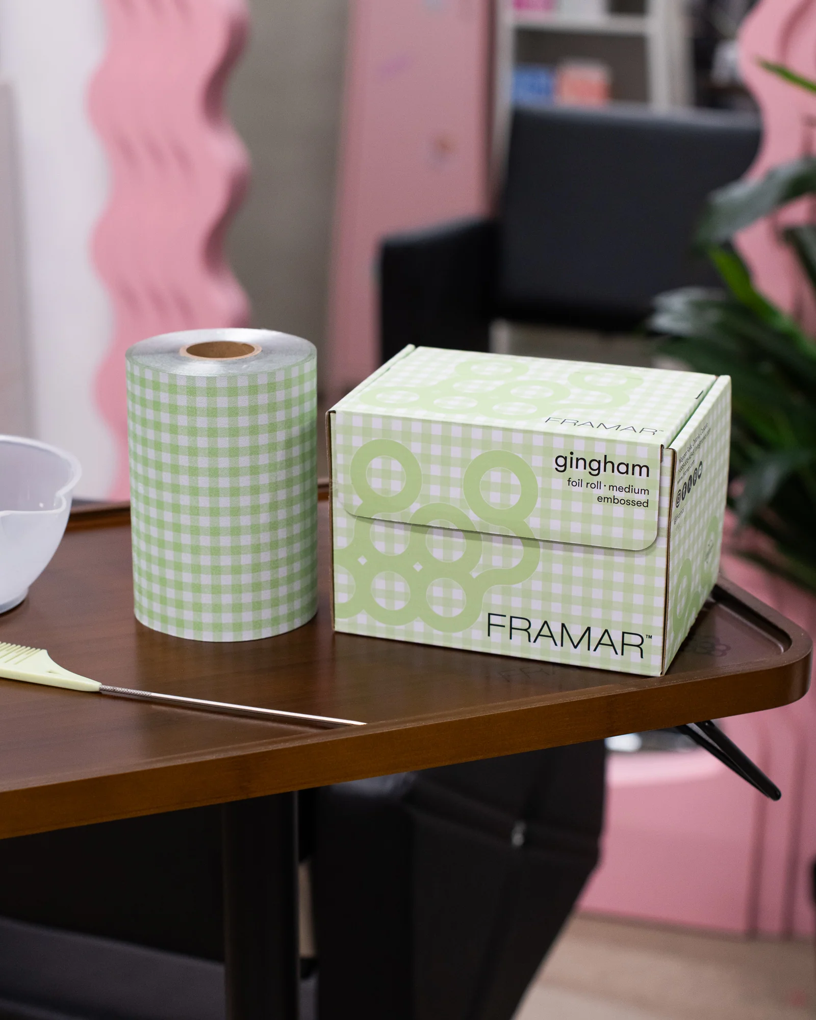 Embossed Roll - Green Gingham - Image 6