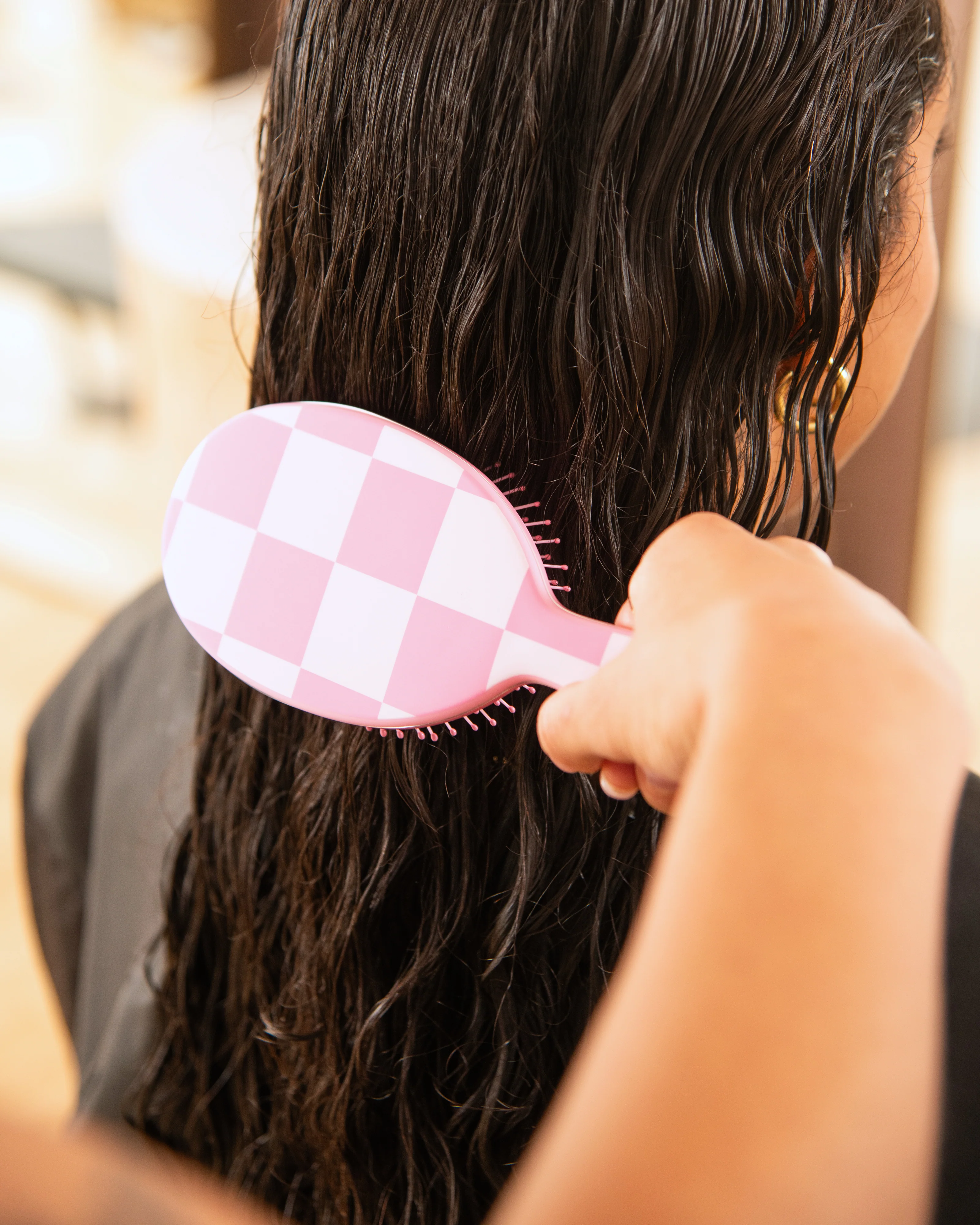Checked Out Pink - Detangle Brush - Image 5