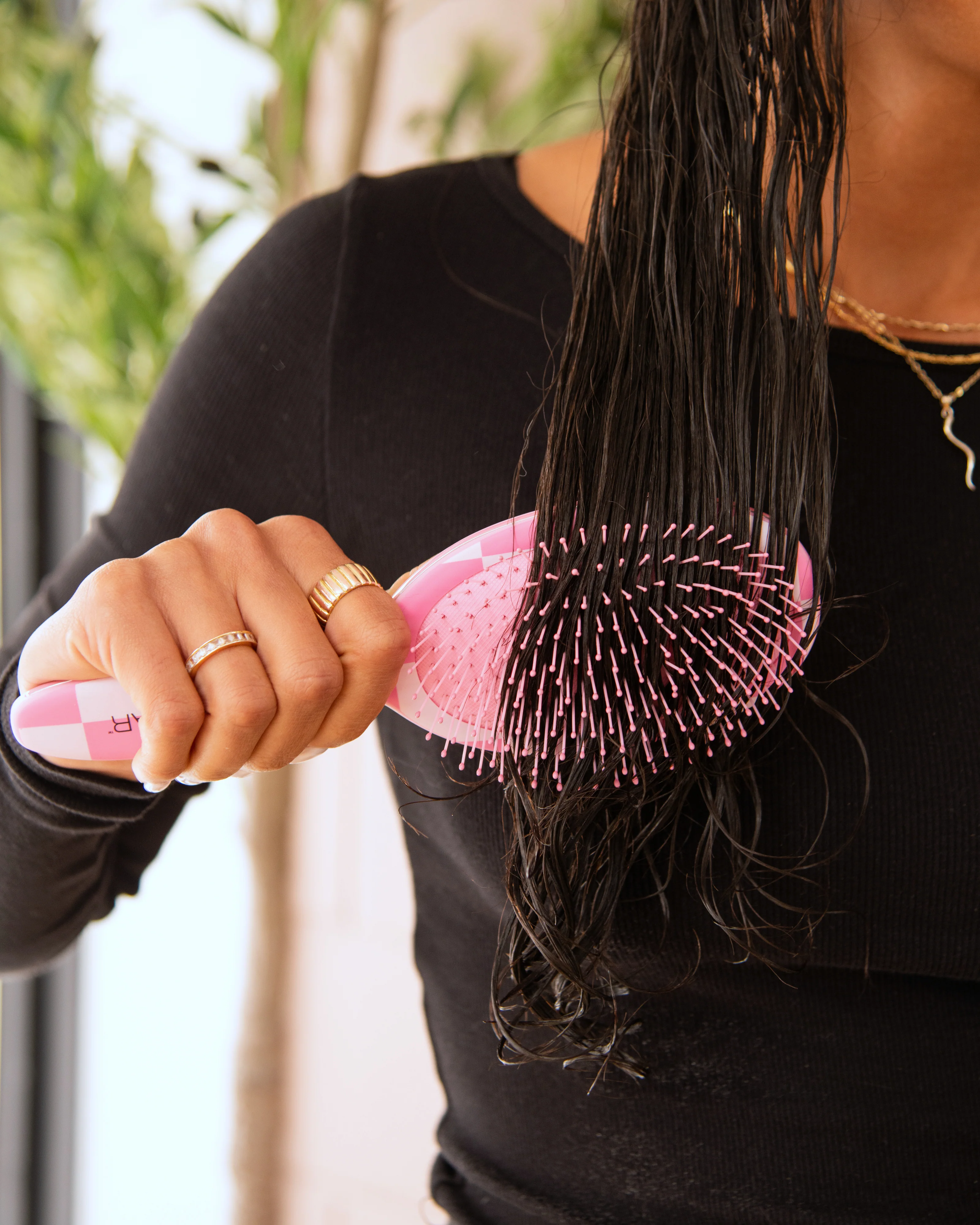 Checked Out Pink - Detangle Brush - Image 7